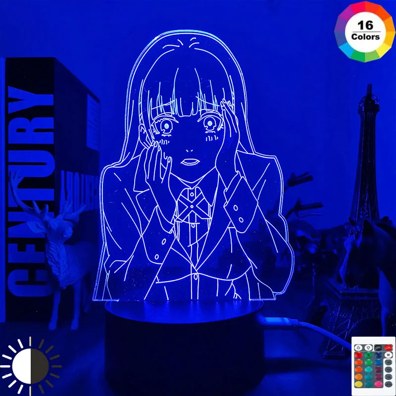 

Kakegurui Compulsive Gambler Anime Led Lamp Ririka Momobami for Room Decor Table Lamp Bedside Manga Kakegurui Led Night Light