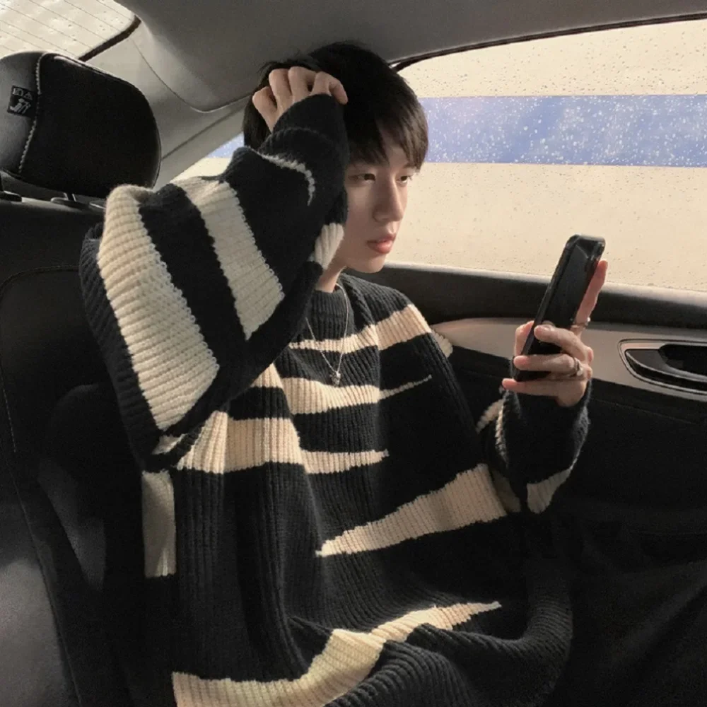 Мужская осенне-зимняя толстая широкая стильная модная подростковая крутая