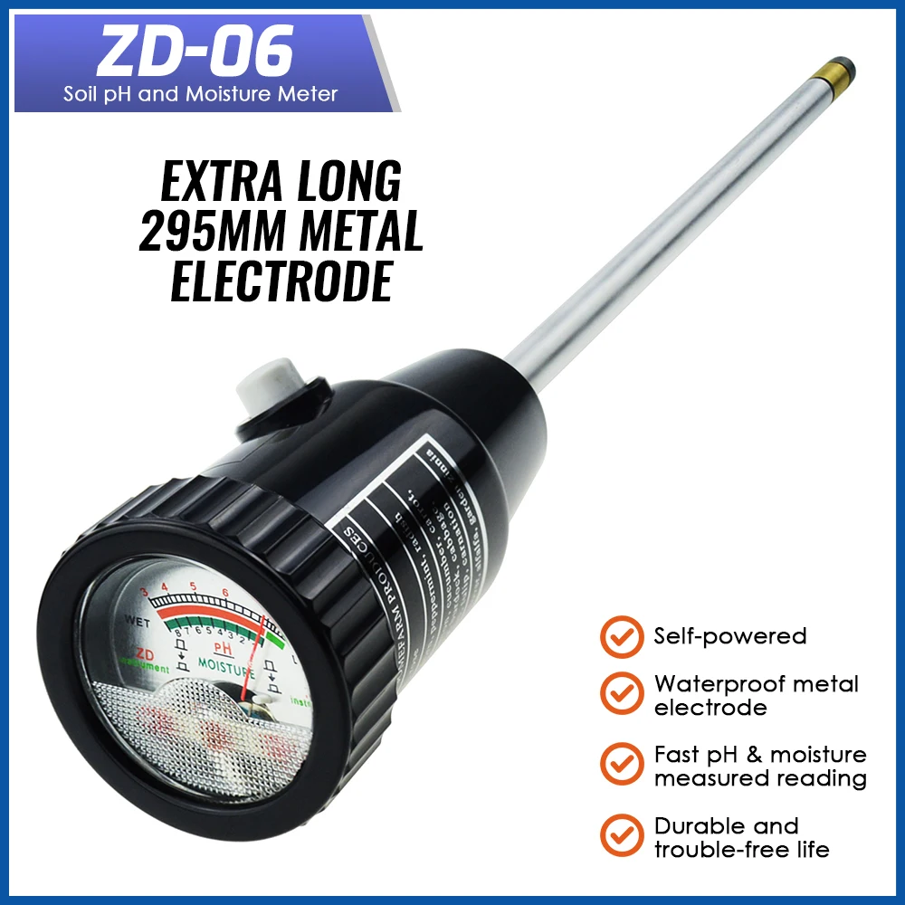 ity i wilgotności gleby 2 w 1 miernik roślin kwasowości bez baterii higrometr wodoodporna sonda do sadzenia narzędzi ogrodowych