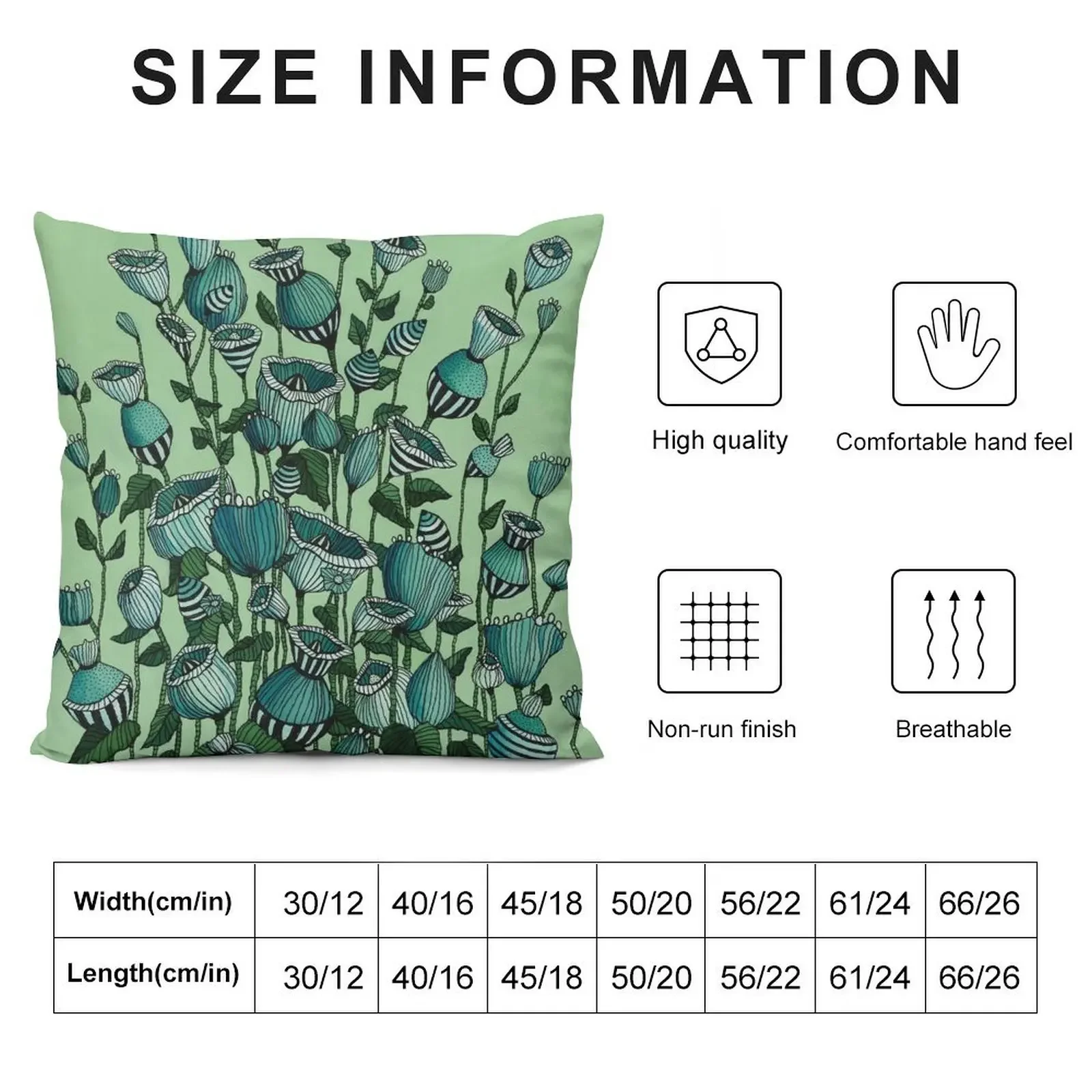 Seafoam зеленый цветок иллюстрация декоративная подушка диванные подушки Декор