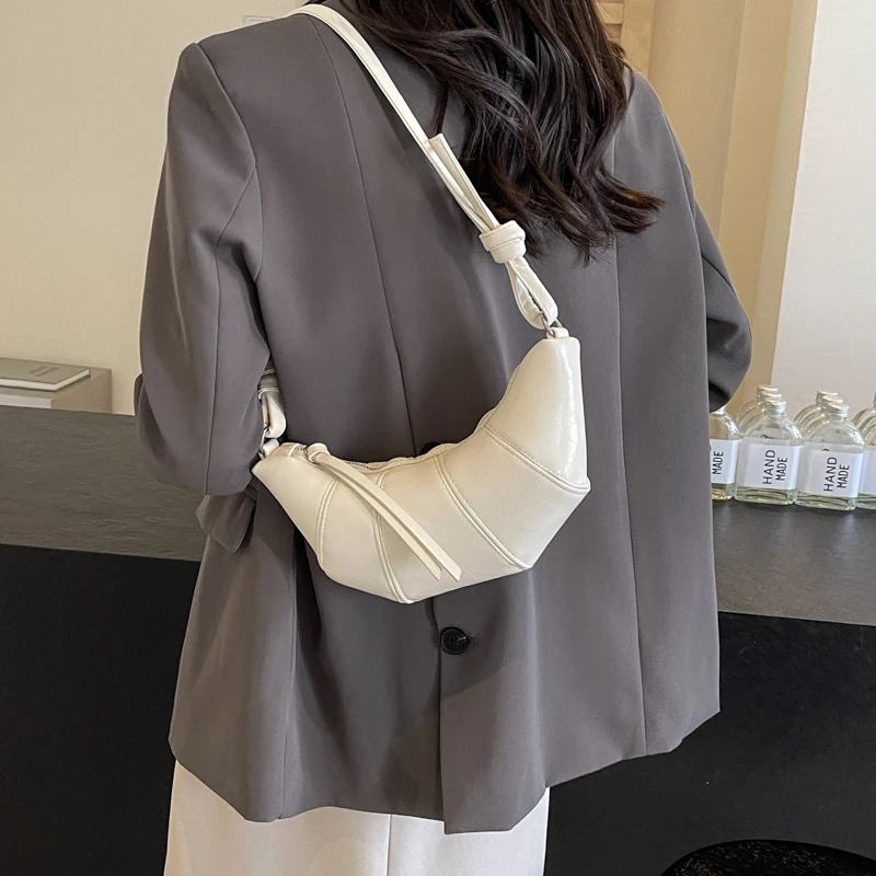 Яркие Серебристые сумки через плечо в форме рога женские супер крутой