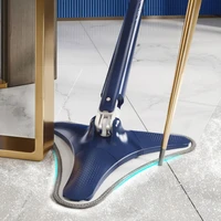 manual extrusion floor mop triangle hand free washing flat mop with microfiber replace pads household floor cleaning tools
