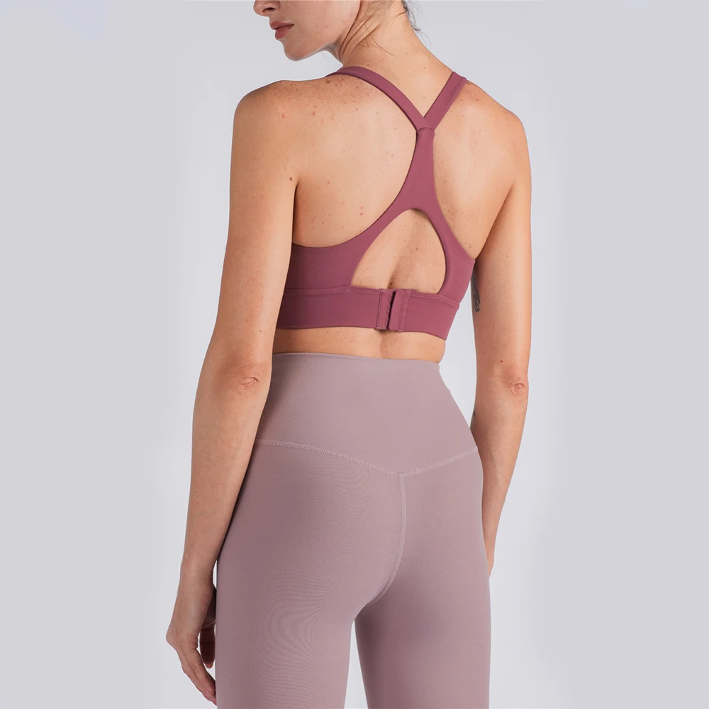 

Cross Beauty Back Buckle Yoga Underwear Sports Bra Breathable Gym Lingerie Women Running Workout Tops Shockproof Fitness Vest
