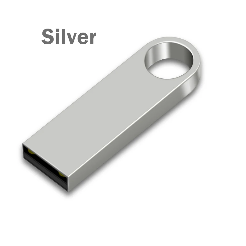 

USB-флеш-накопитель металлический серебристый, 2/4/8/16/32/64/128 ГБ