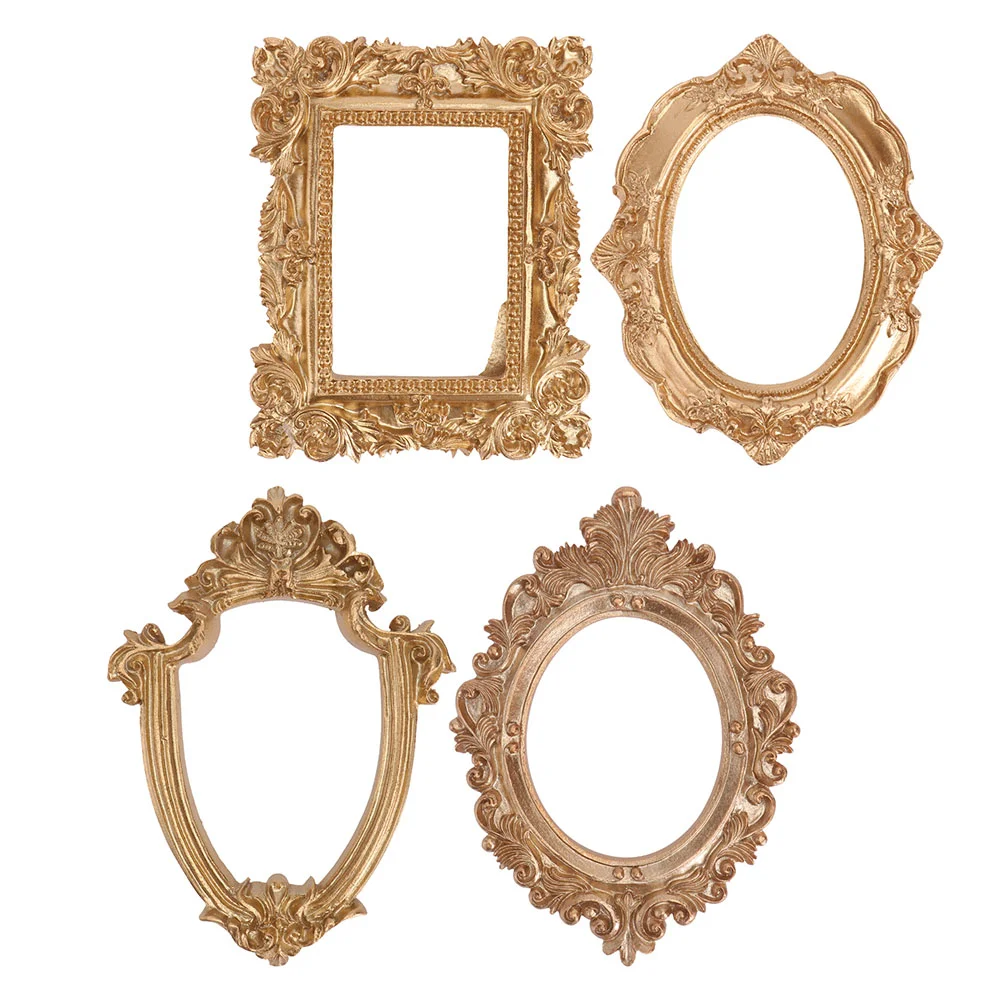 

Frame Picture Framesvintage Miniature Gold Tiny Decor Baroque Ornate Photo Wedding
