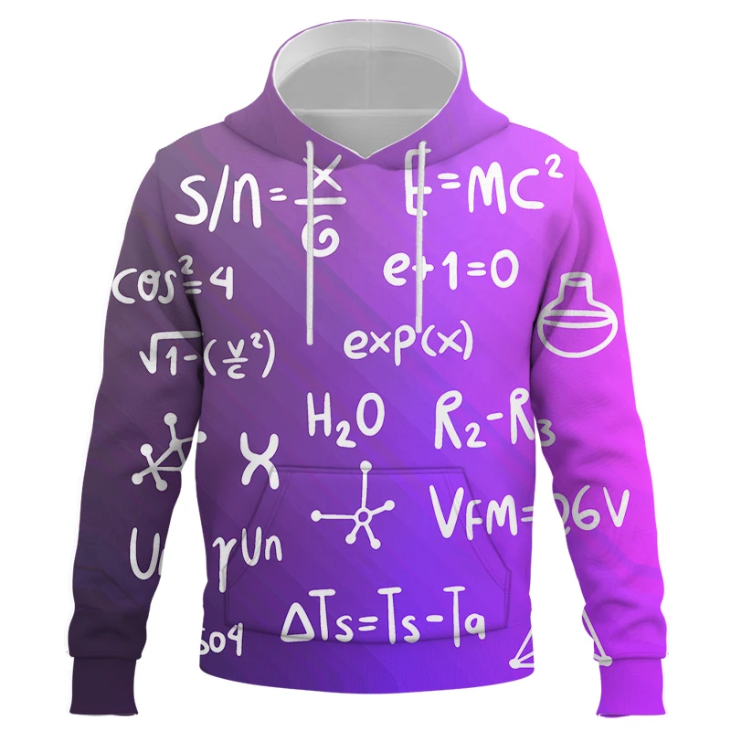 

mathematical formula 3D Print Hoodie Sweatshirts Men Women Fashion Casual Pullover Streetwear Oversized Hoodies Men clothing