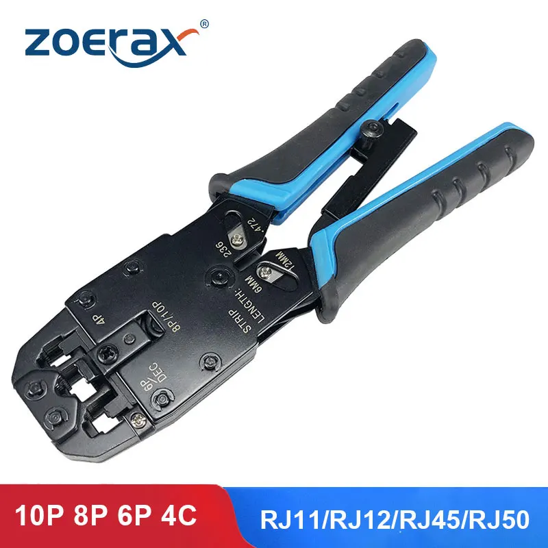 Фото Обжимные Щипцы для сетевых проводов ZoeRax RJ11 / RJ12 / RJ45 / RJ50 8P 10P 6P 4C №1