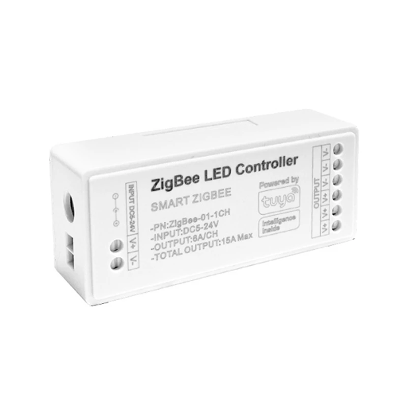 

Zigbee LED Controller Single Color Temperature LED Strip Controller DC12-24V Tuya Smart Dimming For Smart Life