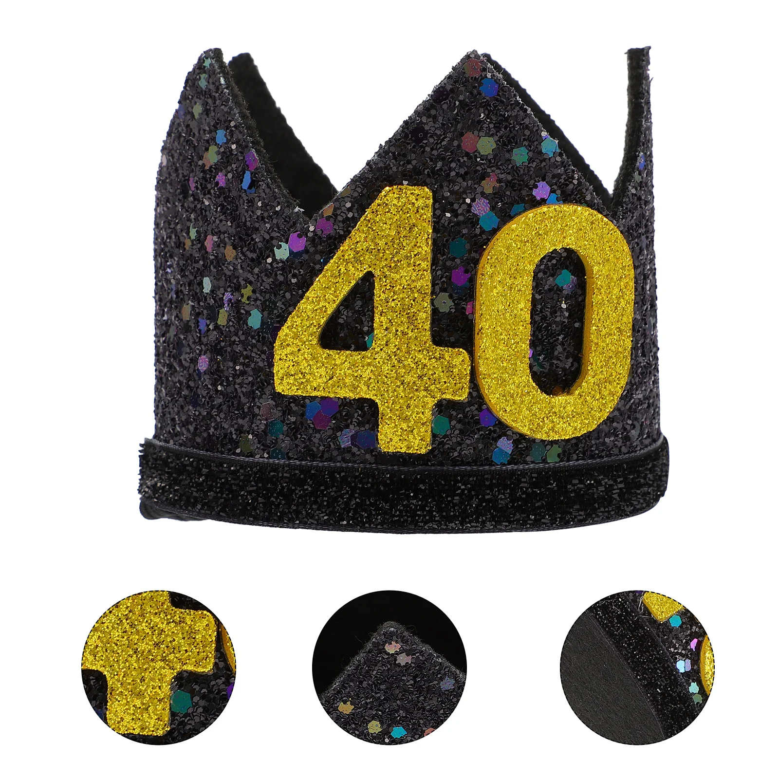 

40th Birthday Hair Accessories Crown Hat Head Bands for Women's Makeup Lovely Party