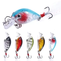 luya bait little fat rock crank hook with bright silk feathers 4g4 5cm5 pieces a pack is very suitable for bass trout salmon