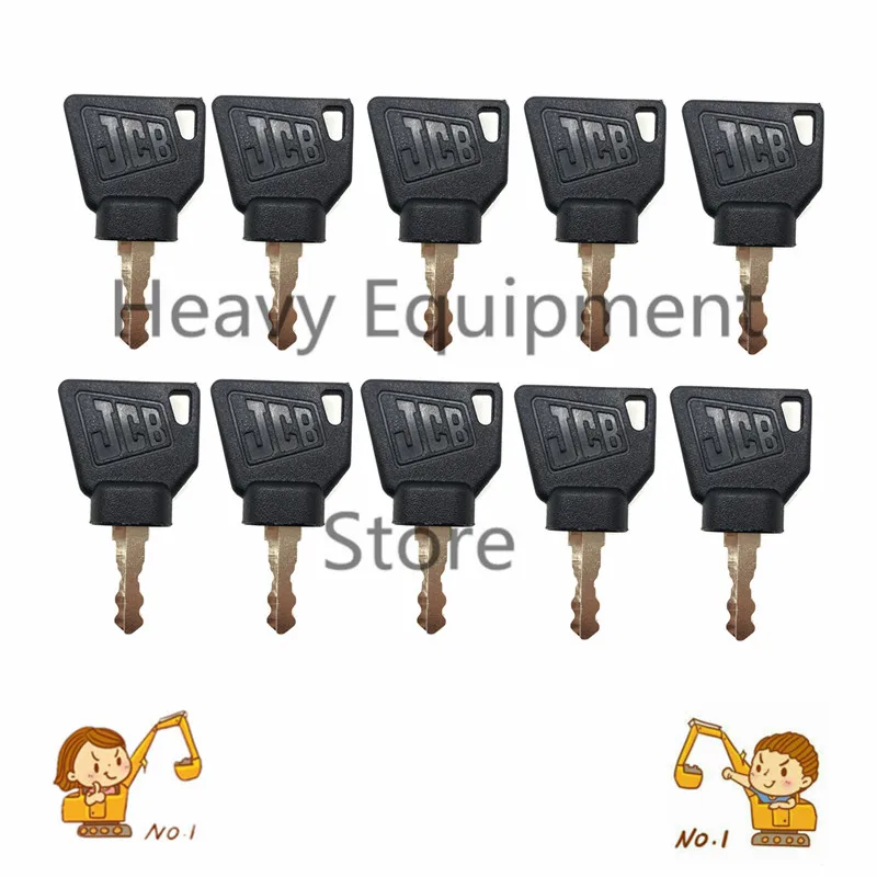 

10 шт., ключ для JCB Φ Key OEM 701/45501 331/26790 333/Y1374 P0P