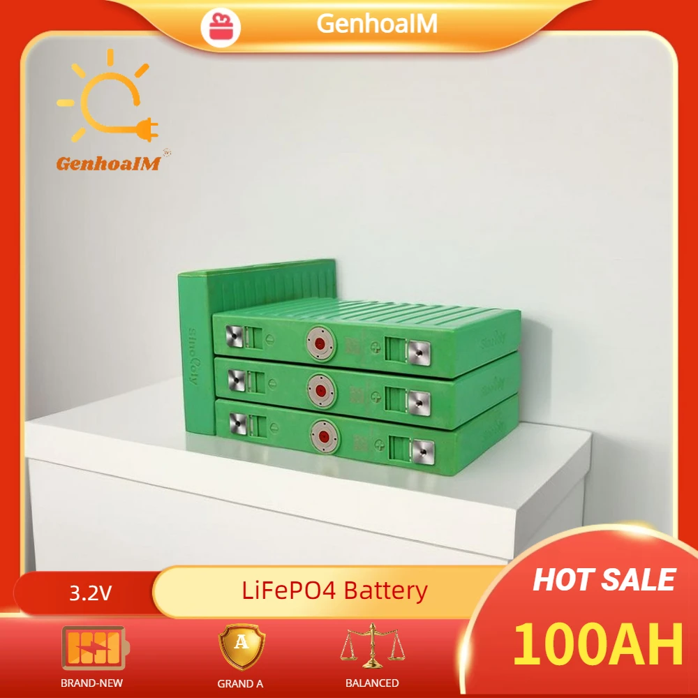 

LiFePO4 Battery 100AH 12V Rechargeable Lithium Iron Phosphate Cell for Golf Cart RV Boat Solar Battery Energy Storage System