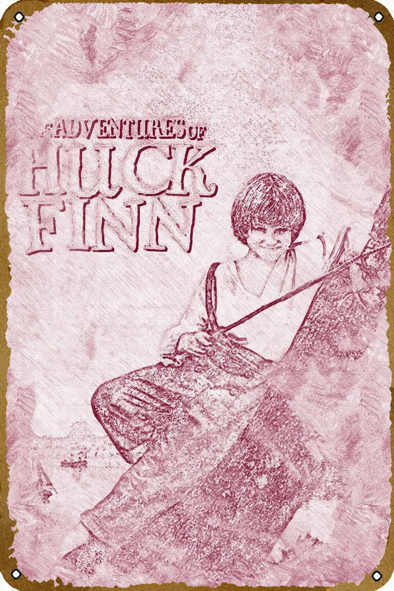 Жестяной винтажный металлический знак Приключения Гека для мужчин и женщин