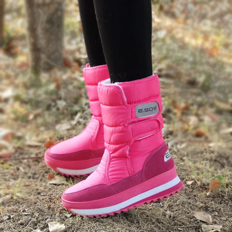 

Women Winter Snow Boots Casual Shoes Woman Platform Thigh High Boots Waterproof Plush Warm Female Cotton Boots Botas Mujer