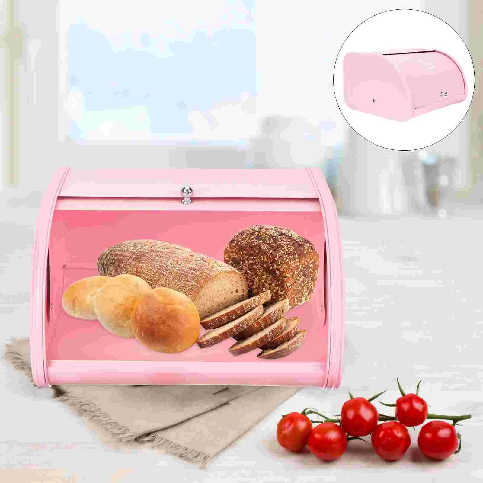 

Countertop Container Bread Container Stainless Steel Bread Box Breadbox for Storage Home Bread Kitchen