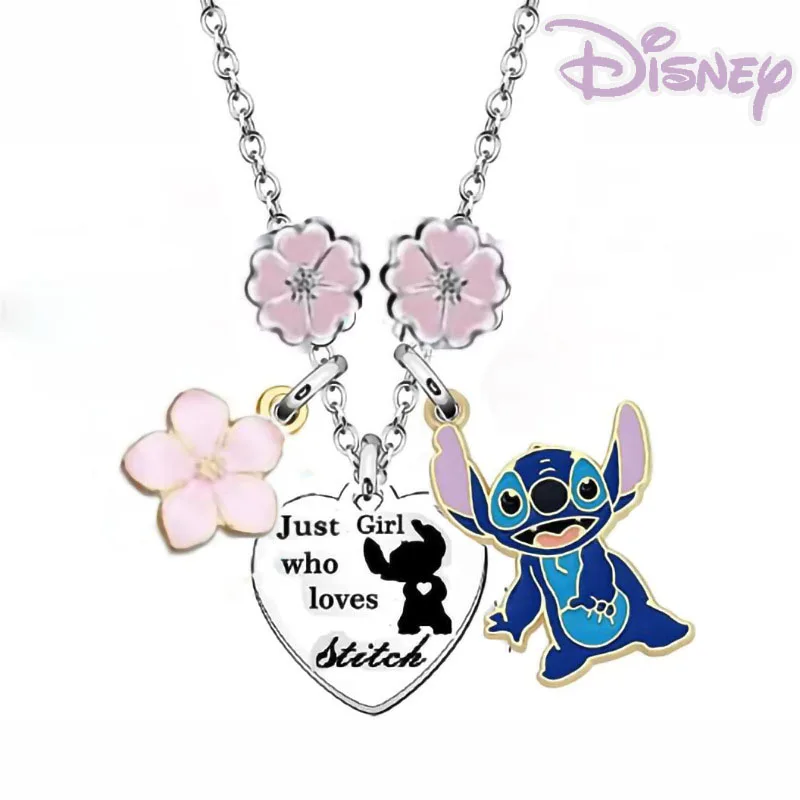 Ожерелье Лило и Ститч из нержавеющей стали Y2k