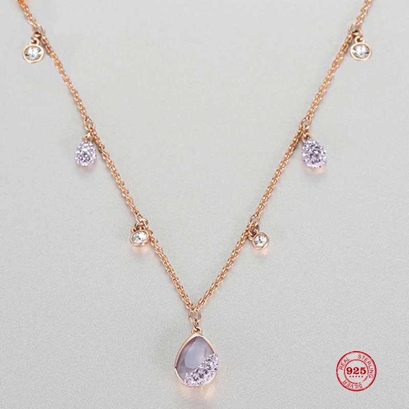 

2020 Новая мода очарование чистого серебра 925 Серебряный Оригинал 1:1 копия, модный дизайн регулируемые длинное ожерелье женские Роскошные Юве...