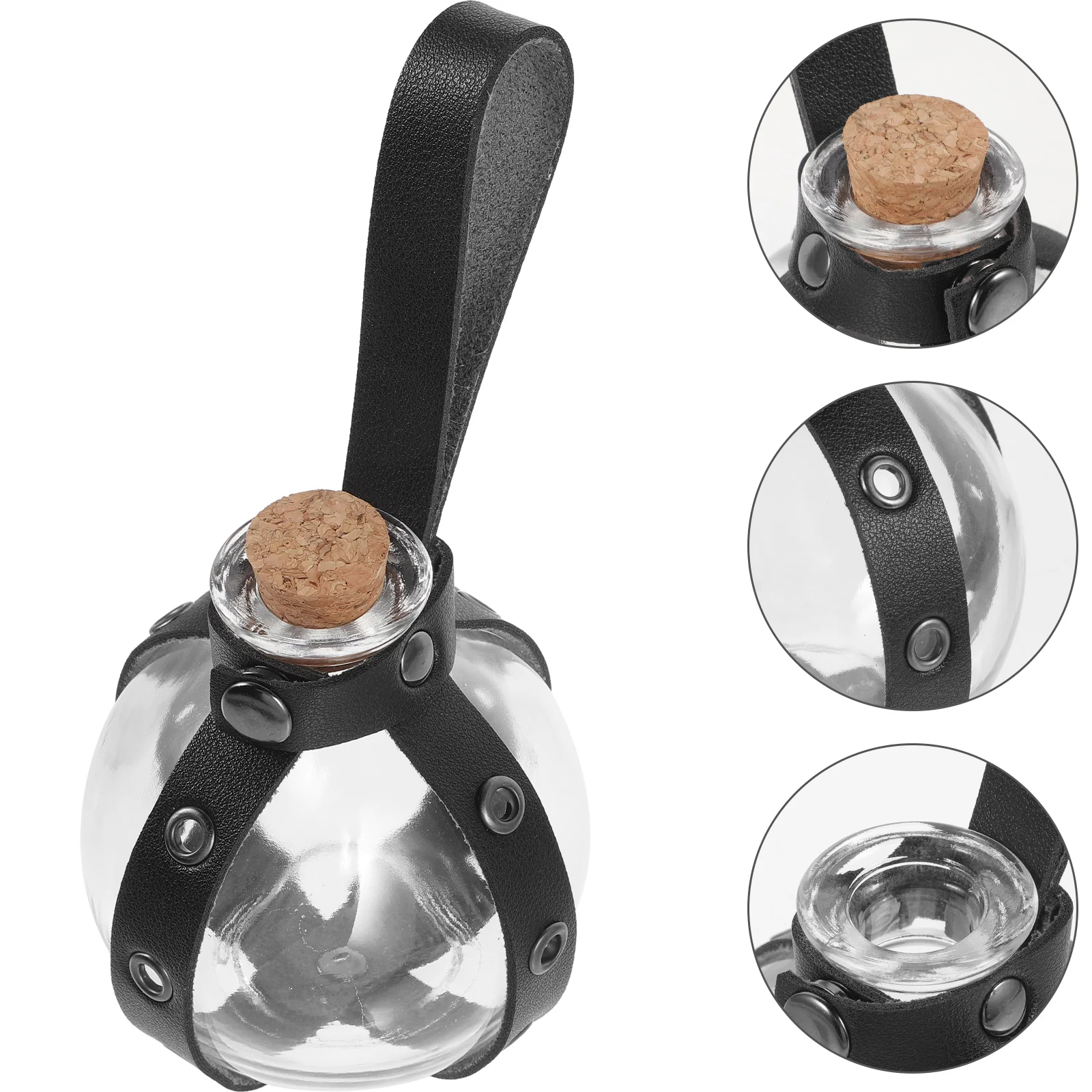 

Bottle Creative Spherical Glass Bottle Cosplay Prop Small Perfume Bottle with Holder