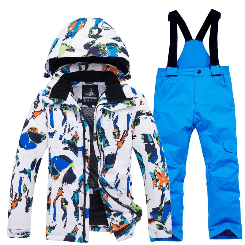 Ski Suit New Style Boys' and Girls' Outdoor Sports Warm Top Pants Trend Fashion Trend Suit