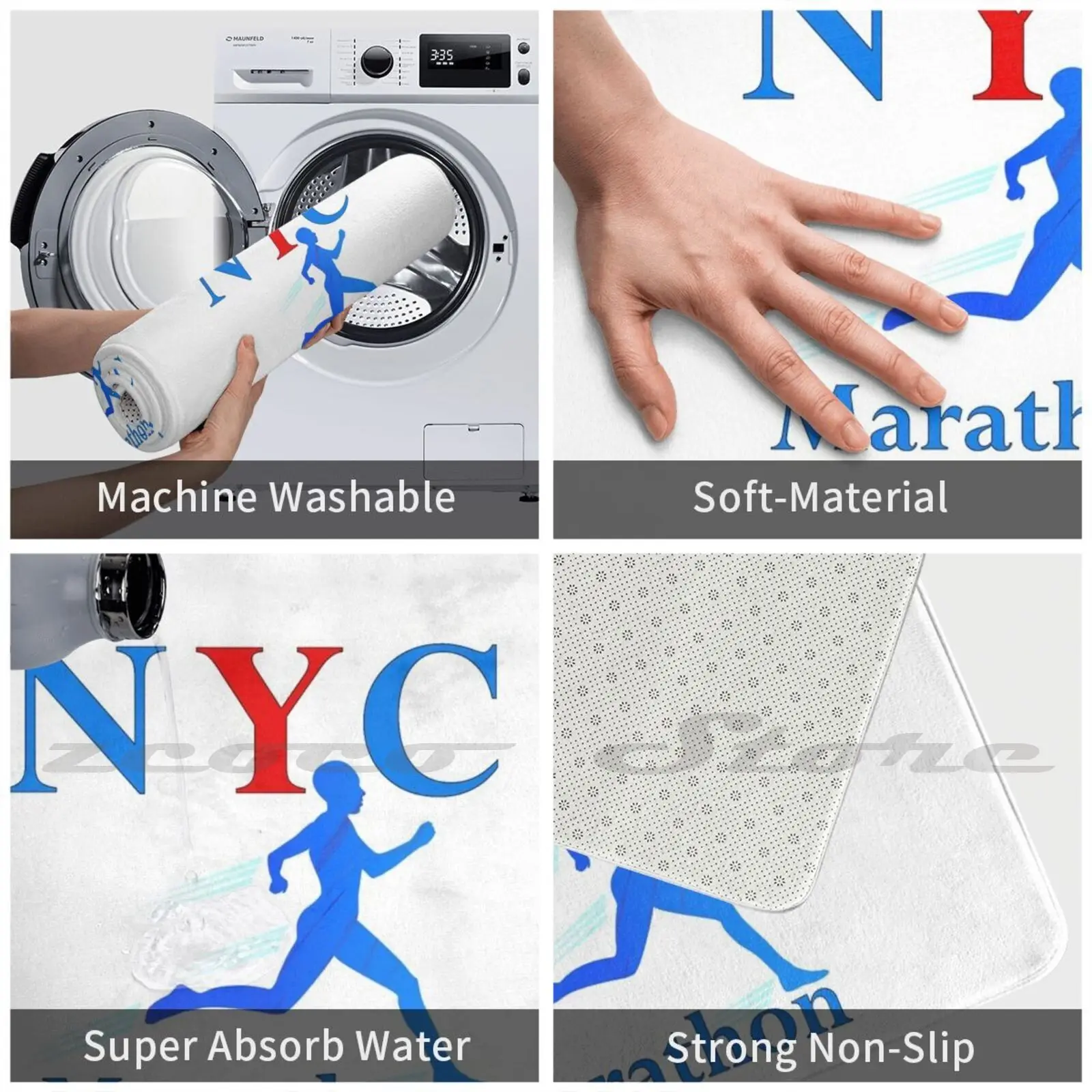 2020 г. Мягкий Нескользящий Коврик для марафона Нью-Йорка |