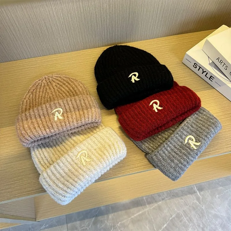 Детская вязаная шапка без полей простая осенне-зимняя новая детская шерстяная