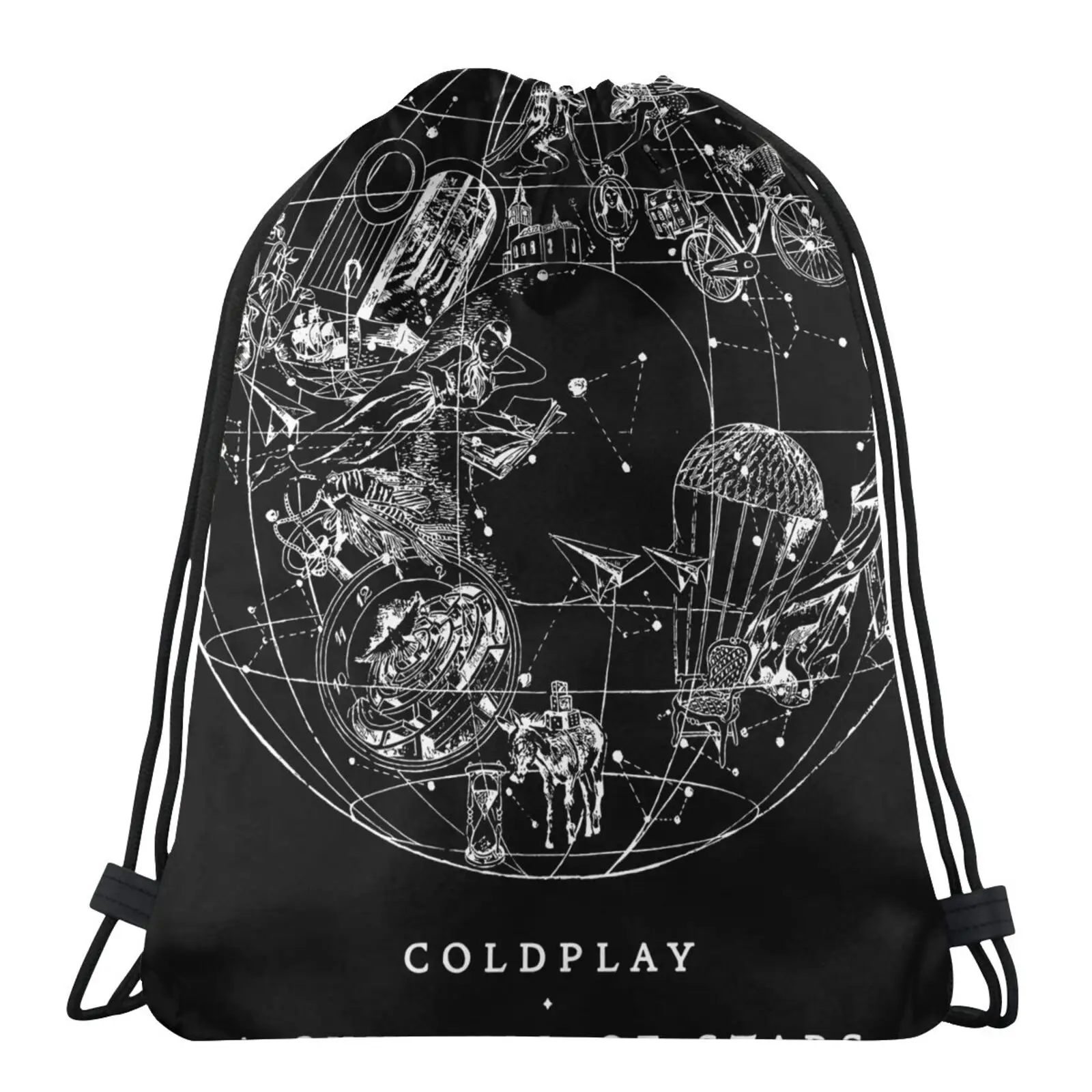 

Coldplay Sky Full Of Stars Authentic Bag Cord Bag Women's Bag Children's Backpack Package Bags-Bags Custom Tote Bag Cotton Bag