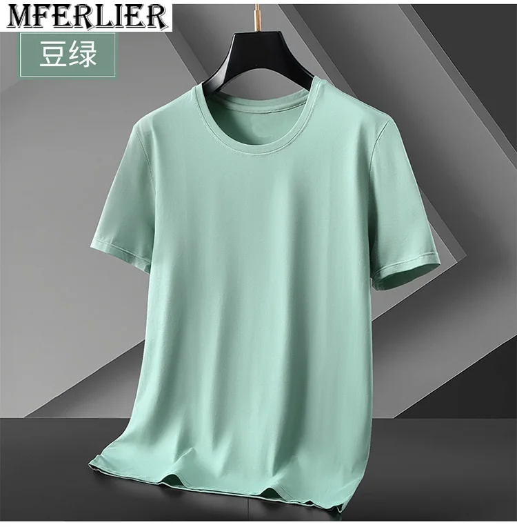 

high quality summer men ice Breathable t-shirt short sleeve simple tops plus size 7XL 8XL 9XL comfortable soft mferlier t-shirt
