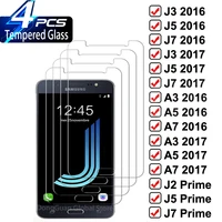4pcs protective glass for samsung j2 j3 j4 j5 j6 j7 j8 a3 a5 a7 a8 a51 a71 2016 2017 prime tempered screen protector glass film