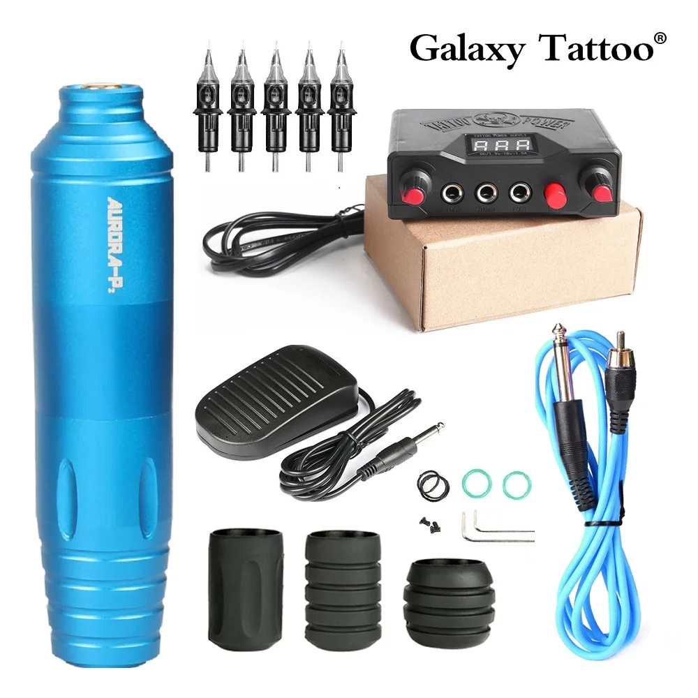 

Rotary Tattoo Pen Set Aurora P2 With Tattoo Handle 10000 RPM RCA Interface Permanent Makeup Machine Suitable For Tattoo Artists