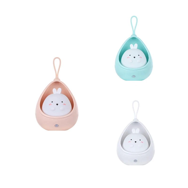 

Rabbit Sensor LED Night Light USB Rechargeable Silicone Night Light Cartoon Decorative Light Bedside Bedroom Promotion