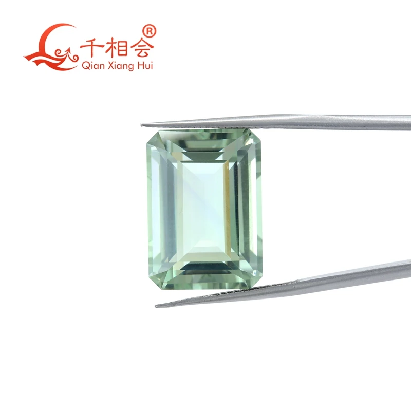 Серьги из натурального зеленого кварца