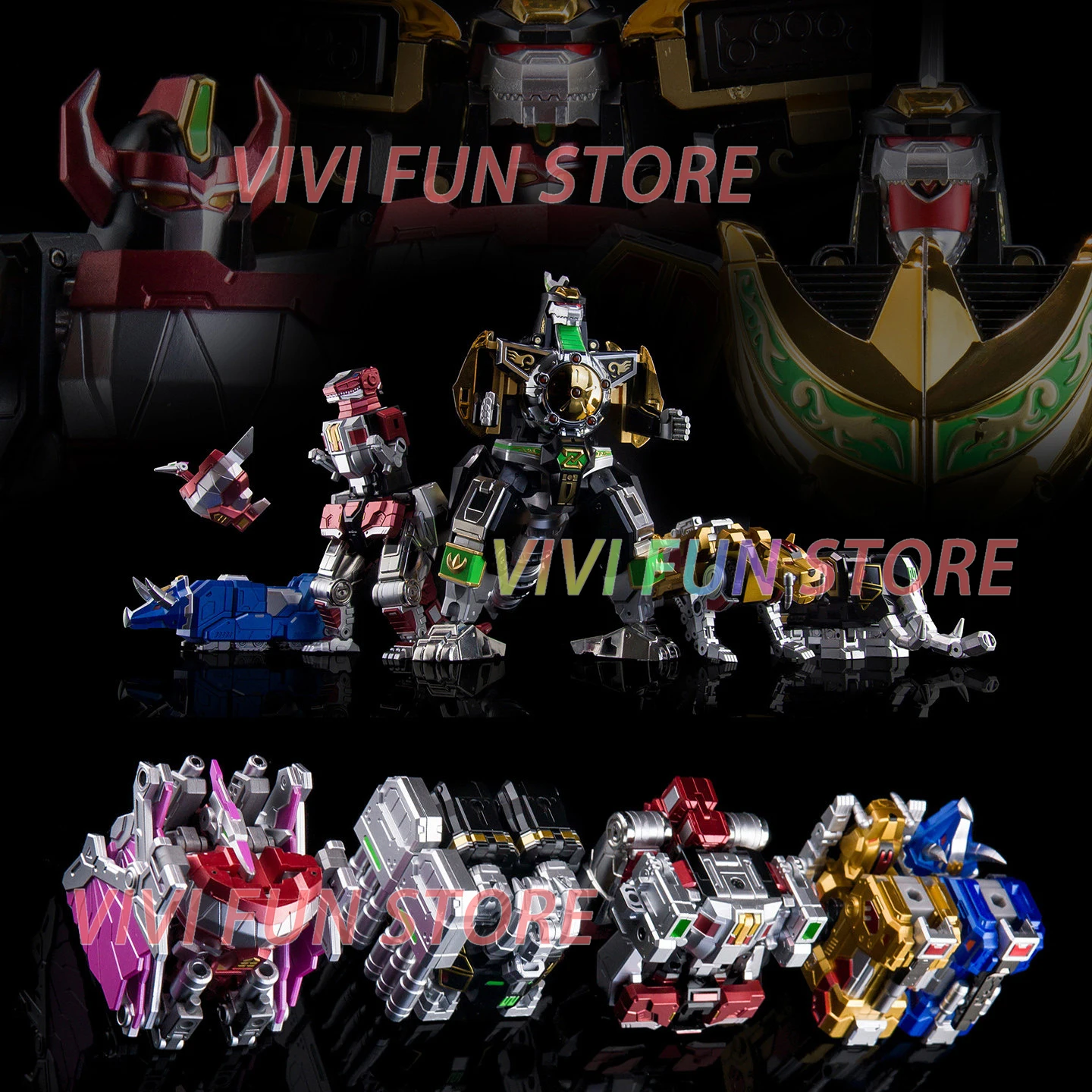 Фото В наличии: LUCKY CAT MC-03S DRAGOOZORD Dragon Caesar DINO MEGAZORD — модель динозавра, совместимая с игрушками Kyoryu Sentai Zyuranger, комбинированная экшн-фигурка №5