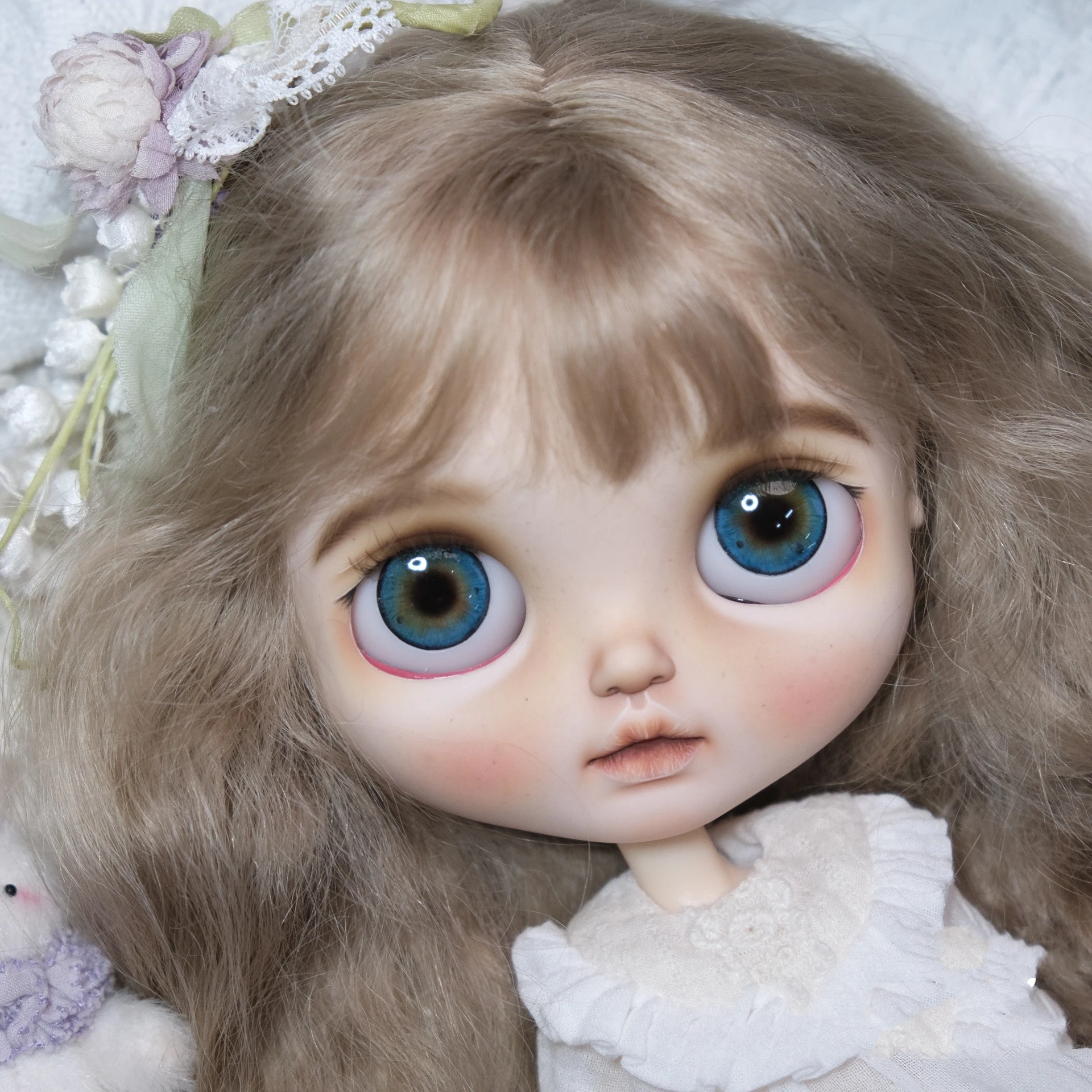 

BJD Blythe handmade eyechips eye patch film real life style Lake blue