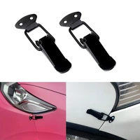 1 pair bumper release accessories black fastener clip fender hatch lids parts quick replacement useful durable