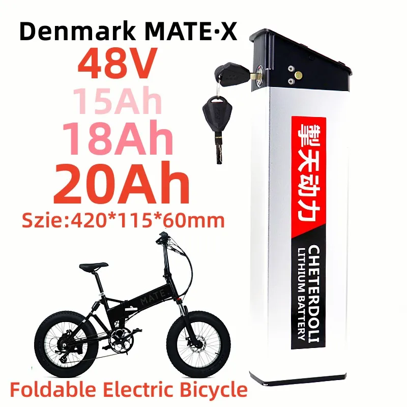 

Складной электрический велосипед e-x, сменный аккумулятор 18650, 48 В, 20 А · ч, 52 в, 20 А · ч, 18 А · ч, 15 А · ч, с быстрой зарядкой 2 А
