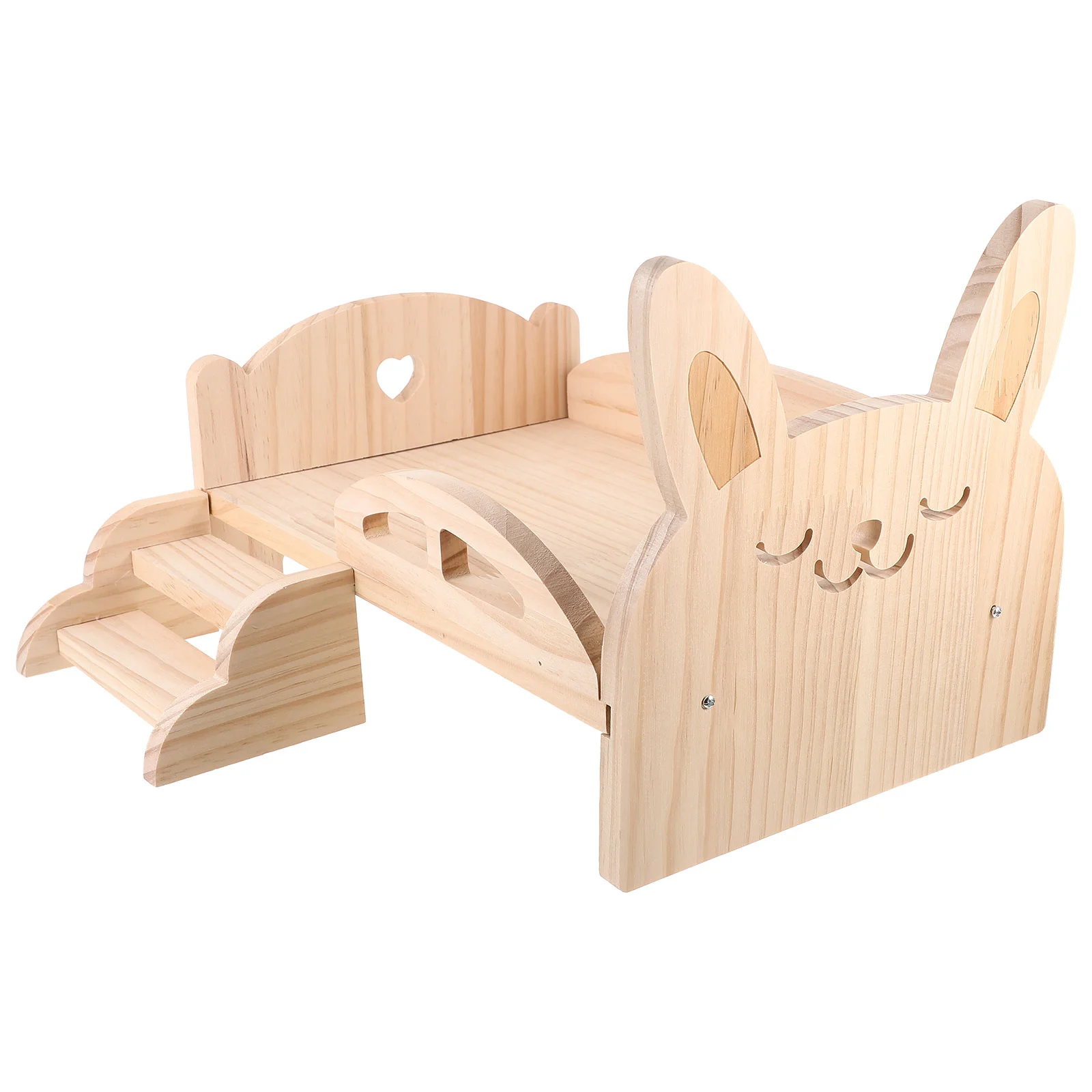 

Platform Bed Squirrel Wooden Hamster Stairs Desktop Chinchilla Toy Household Delicate Supply