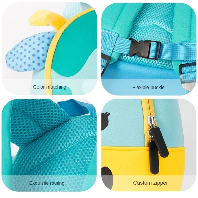 Милые детские школьные сумки с 3D биомиметическими животными детский рюкзак для