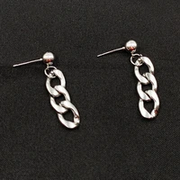 2022 trendy minimalist ol style unisex stud earrings 925 fashionable sleek chain eardrop frigidity style dangler etrnity gift