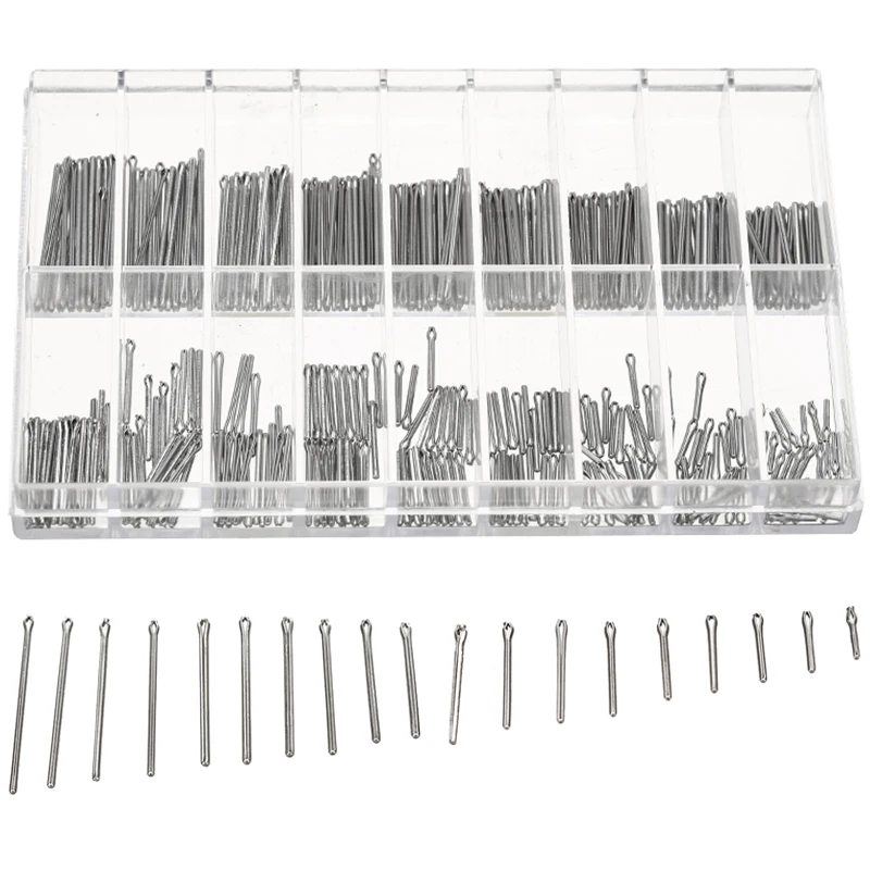

360pcs 6-23mm Stainless Steel Split Pins Repair Pins Kit for Watch Bracelet Watchband Spring Pins Disassembly Tool Accessories