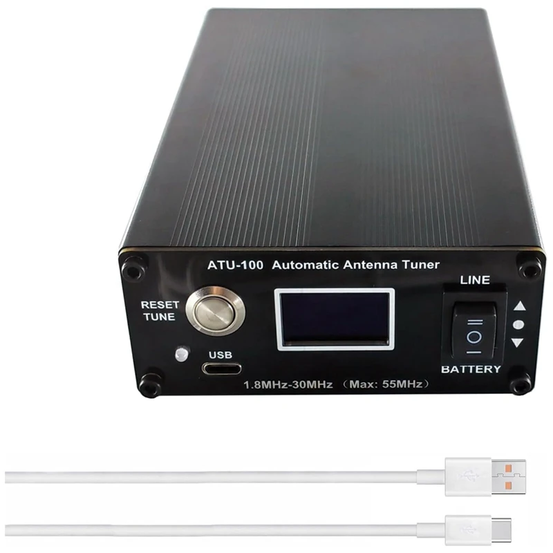 

ATU-100 антенный тюнер для любительского радио 1,8-55 МГц Автоматический антенный тюнер N7DDC 100 Вт с открытым исходным источником коротких волн с батареей