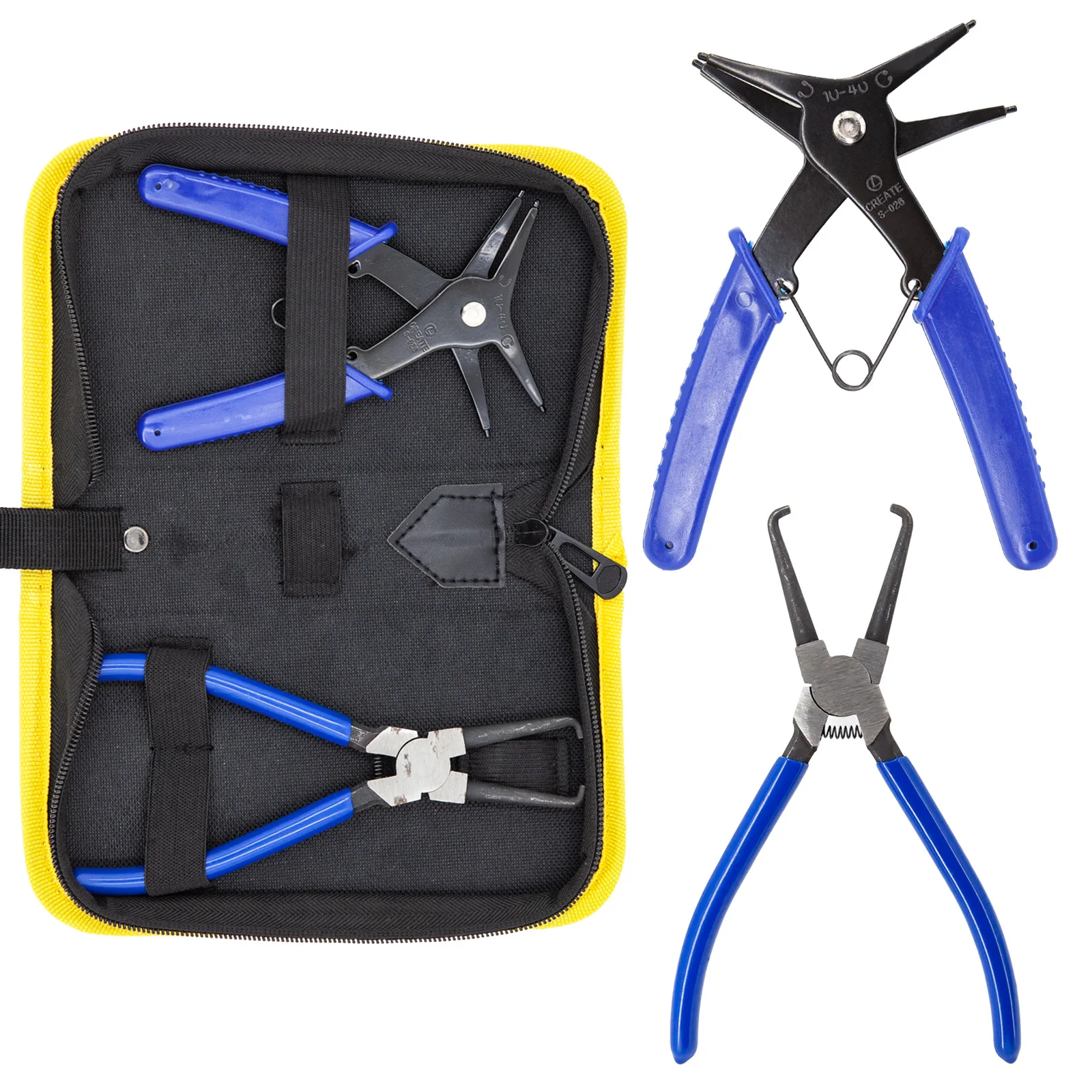 

Joint Clamping Pliers Fuel Filters Hose Pipe Buckle Caliper Carbon Steel 2 in 1 Snap Ring Removal for Car Auto Vehicle Hand Tool