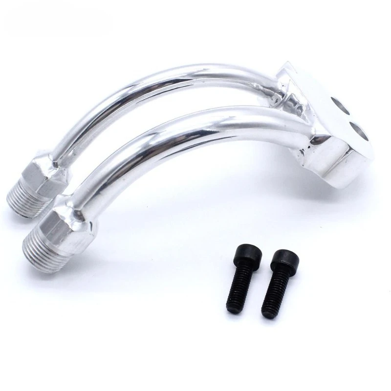 Curved Manifold Replacement For Sanden Sd7b10 7176 Sd7 Style Chrome Air Compressor