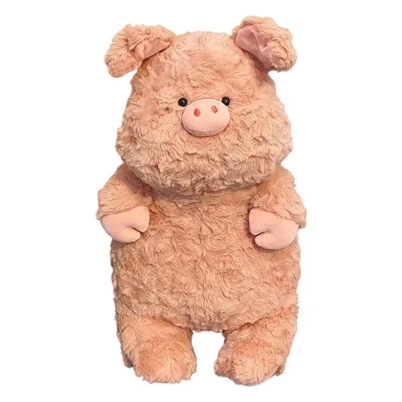 

40cm Little Kids Plush Toys Cute Cartoon Sitting Pig Shaped Soft Stuffed Pig Plush Dolls For Birthday Christmas Holidays