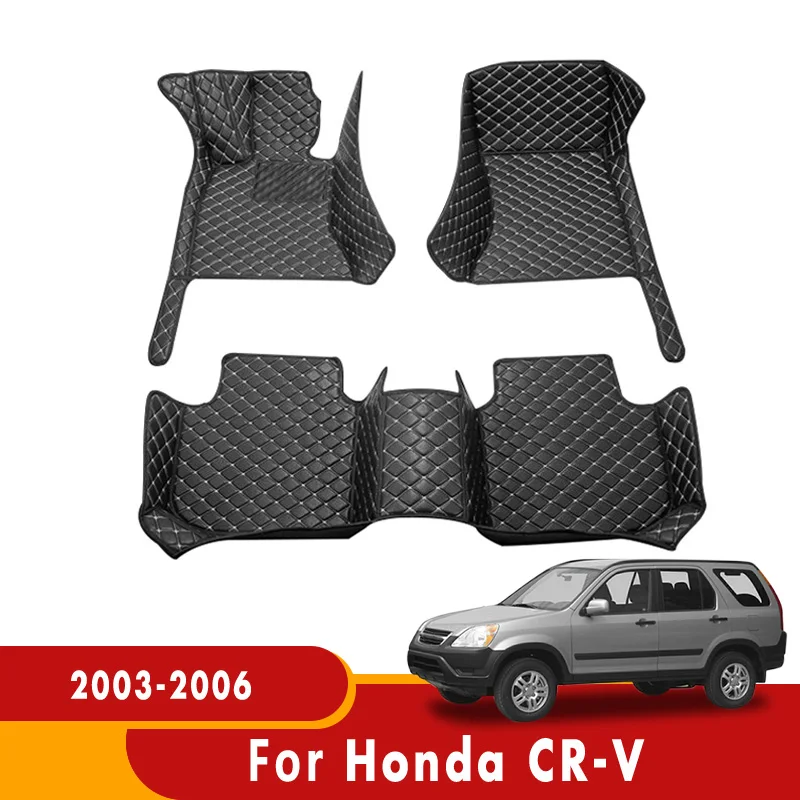 For Honda CR-V CRV CR V 2004 2005 2006 Car Floor Mats Auto Carpets Foot Pads Rugs Interiors Accessories Waterproof Styling