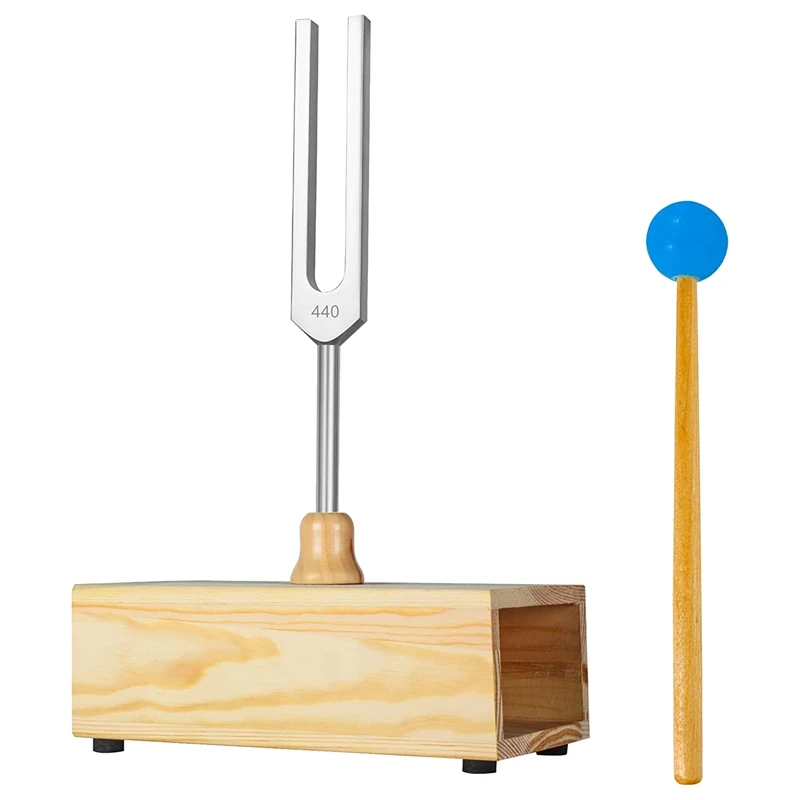 

440HZ Tuning Fork,Tuning Fork Resonance Box,For Sound Therapy, Yoga, Meditation And Relaxation