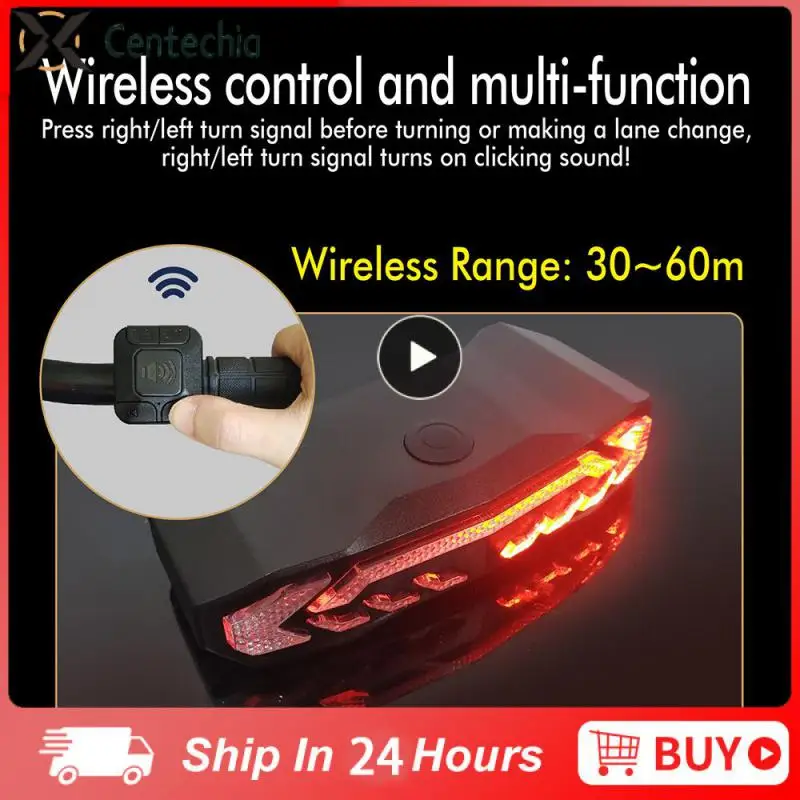 

Ultra-bright Bike Lights Intelligent Brake Induction 6 Lighting Modes Steering Taillights Usb C Rechargeable 5 In 1 Waterproof