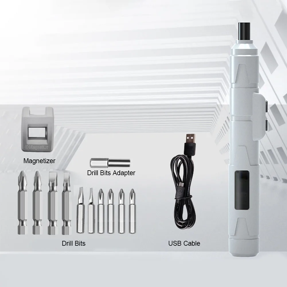 

Screwdriver Set Accessories Cordless USB Drill Bits Electric Repair Mini Power Tool Household Metal Adapter Rechargeable