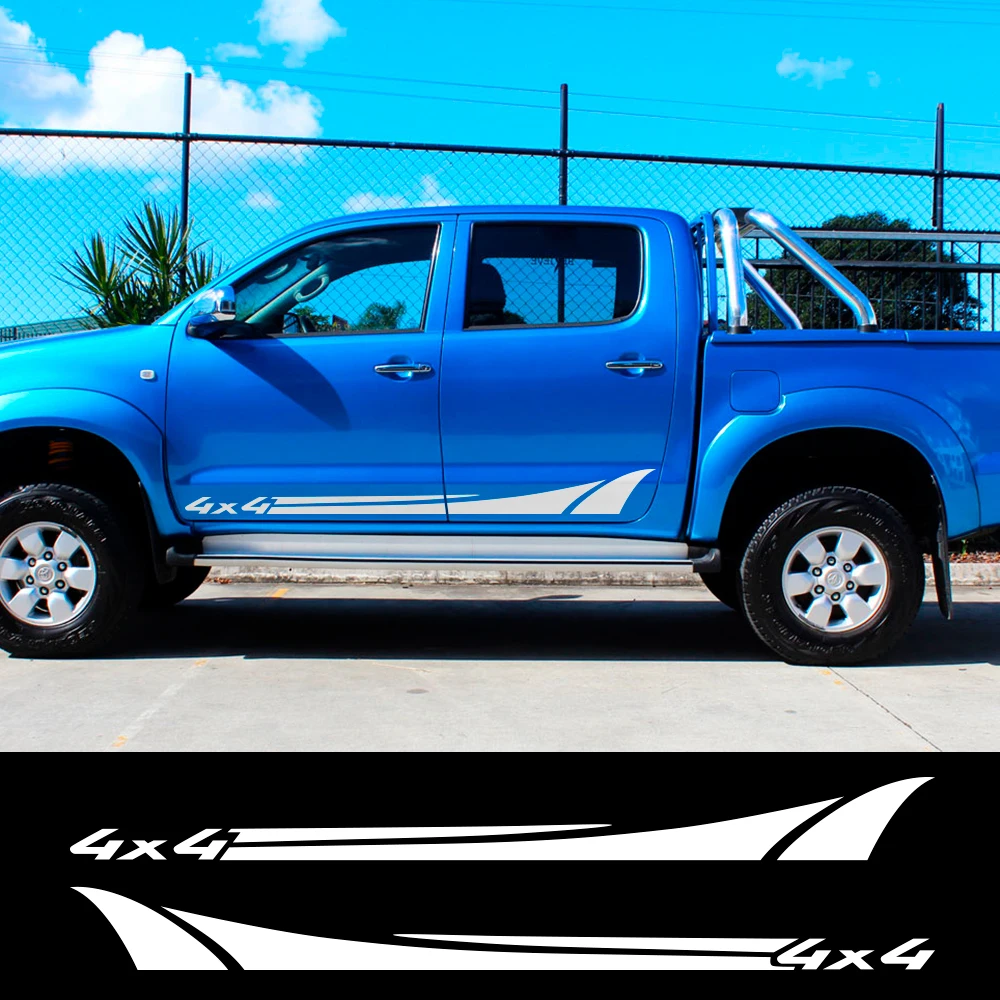 

Pickup Truck Door Side Skirt Stickers Vinyl 4x4 Car Sticker for Nissan NAVARA Mitsubishi L200 Triton Auto Pickup Body Decoration