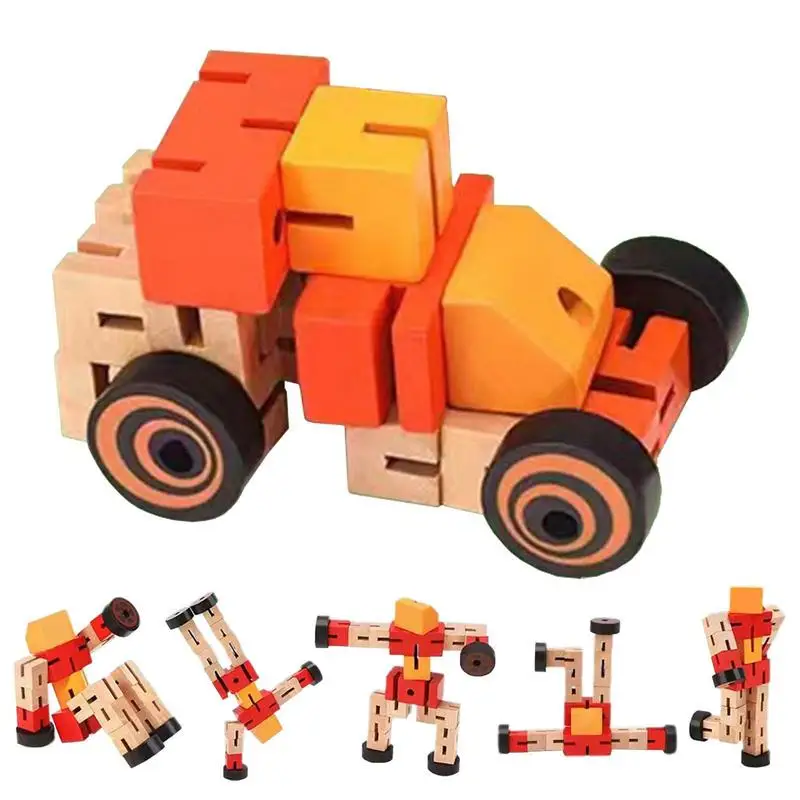

Трансформирующие игрушки, автомобиль, робот, Дошкольный подсчет, игра, обучающий подарок, трансфигурки, игрушка для путешествий, деревянный автомобиль, робот-головоломка