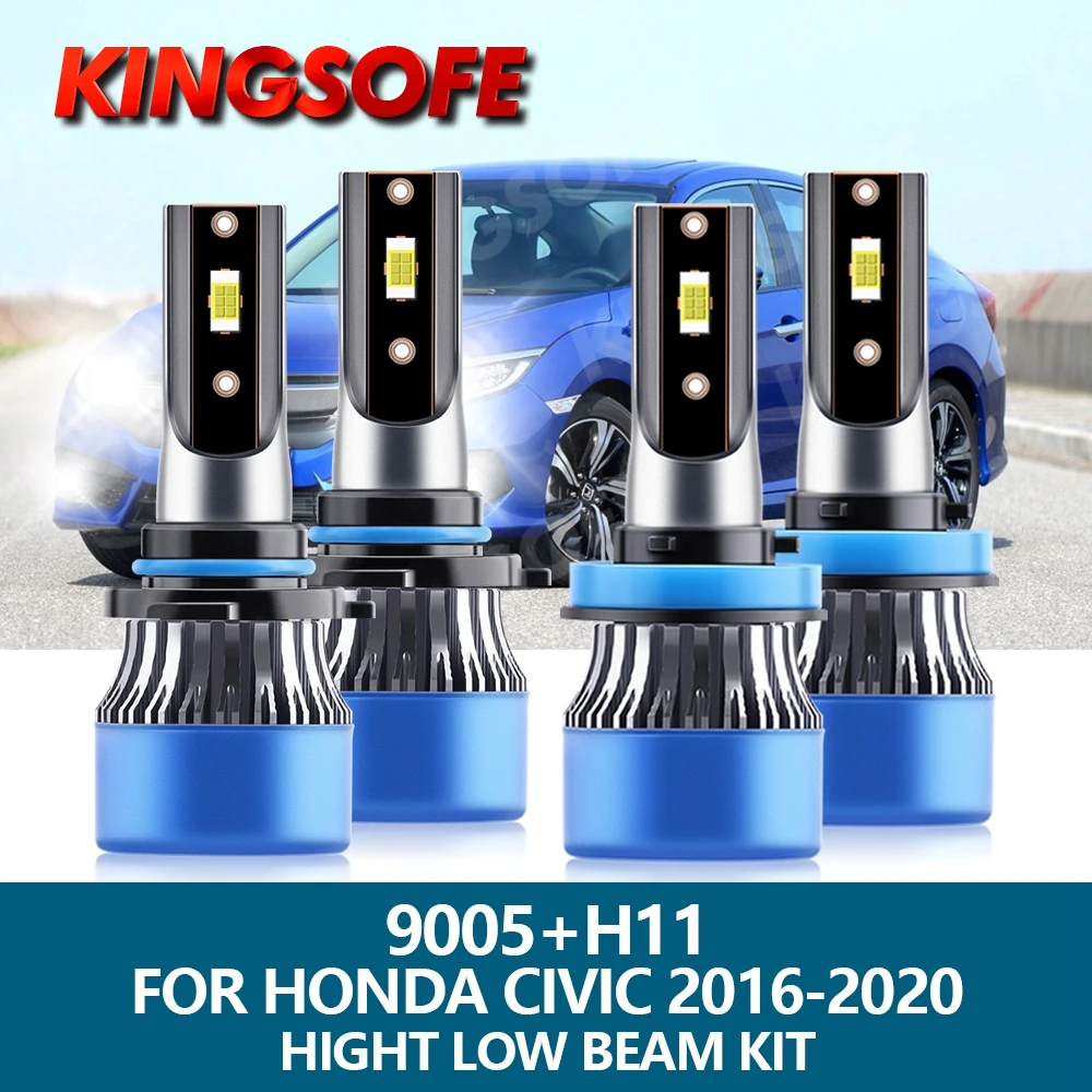 

Roadsun Car Light H11 LED Headlight 9005 HB3 20000Lm 110W CSP Chip 6500K Hight Low Beam Bulbs Kit For Honda Civic 2016-2020